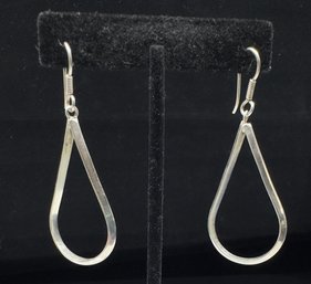 Fabulous Pair Of Taxco Mexican 925 Sterling Silver Earrings