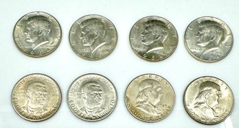 Estate Group Of 8 90 Silver Half Dollar Coins
