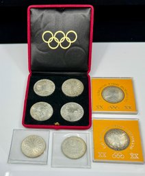 Collection Of Silver 1972 Munchen Germany Olympic Coins