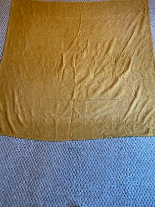 Mustard Colored Floral Tablecloth