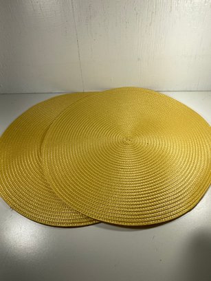 Set Of 2 Mustard Colored Pier One 15' Placemats