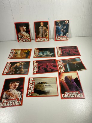 Lot Of 12 Battlestar Galactica 1978 Trading Cards