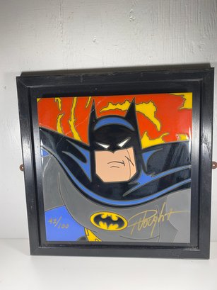 Signed Batman Ceramic Tile Wall Hanging #42 Out Of 100