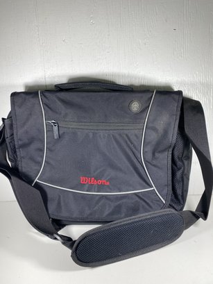 Wilson Brand Black Laptop Messenger Bag