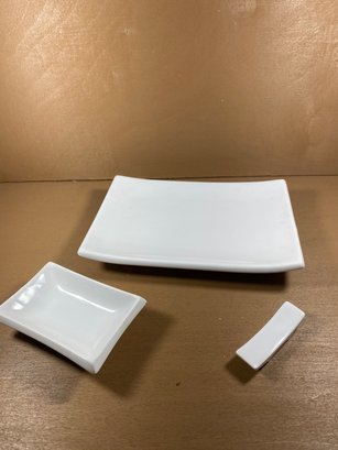 Pier One Imports Ceramic 8' Sushi Plate Set