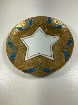 5.5' Made In Japan Gold Tone Star Saucer Plate