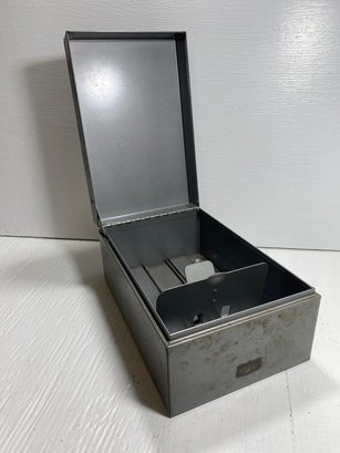 Vintage Weiss Metal Index File Box