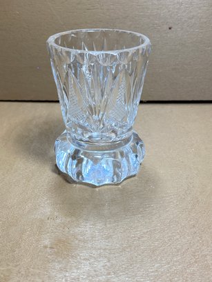 3.25' Crystal Criss Cross Cut Bud Vase