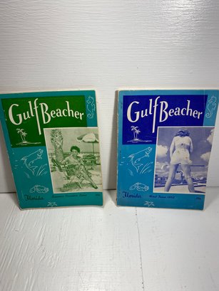 Lot Of 2 Vintage 1950's Gulf Beacher Books First Issue & Summer Vacation Issue