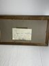 Antique 1872 Montana Bank Note In Wooden Frame