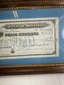 Antique Montana State Warrant In Wooden Frame