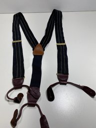 CHS W-germany Black And Gold Tone Adjustable Suspenders