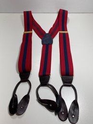 CHS W- Germany Red And Blue Adjustable Suspenders