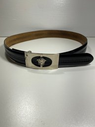 Men's Versace (?) Black Leather Belt