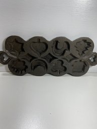 Cast Iron Stencil Cookie Maker Tray Made In Taiwan