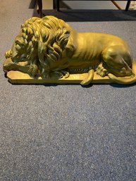 Gold Tone Lion Statue