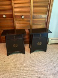 Set Of 2 Oriental Nightstands