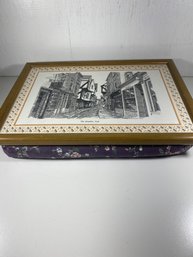 Padded Shambles New York Town Scene Lap Tray Pillow