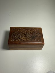 Beautiful Carved Wooden Trinket Box