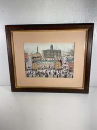 V.E Celebrations Framed Print By LP Lowry