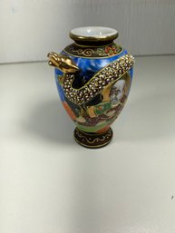 Vintage 4' Japanese Hand Painted Vase