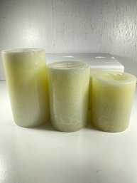 Set Of 3 New Battery Operated Flames Scented Candles