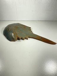 Ceramic Glazed 15.5' Horseshoe Crab Sculpture