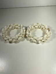 Set Of 2 Seashell Candle Holder Toppers