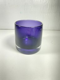 3.5' Purple Glass Candle Holder