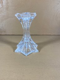 Star Pattern Glass Taper Candle Holder