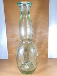 18' Green Tinted Bottle Vase