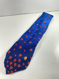Men's Versace Blue Floral Silk Neck Tie