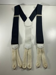 Men's Brooks Brothers Black And White Adjustable Suspenders