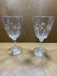 Set Of 2 Glass Goblet Cups