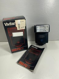New In Box Vivitar 550 FD Flash For Camera Auto Thyristor