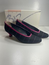 Women's Shoe Biz Black And Pink Heel Shoes Size 7