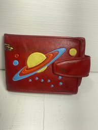 Vintage Fairfield Red Saturn Wallet