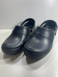 Women's Black Croc Clog Shoes Size 10