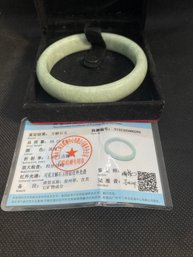 New Jade Bangle With Case And Certificate