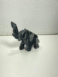 3' Cut Stone Elephant Figurine