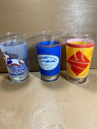 Lot Of 3 Kentucky Derby Drinking Glasses