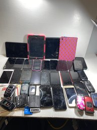 Lot Of 34 IPhones, Cellphones, Tablets, And Other Electronic Devices
