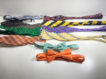 Lot Of 10 Men's Adjustable Bow Ties- Tommy Hilfiger, Ben Sherman, And More