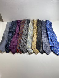 Lot Of 10 Men's Neck Tie Lot- Tango, Bergamo, Barney's, And More