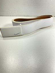 Men's White Nike Leather Belt Size 34