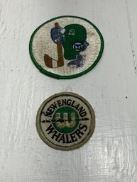 Lot Of 2 New England Whalers Patches