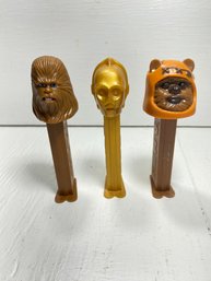 Lot Of 3 Star Wars Pez Candy Containers 1990's