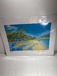 ASIF Signed Caribbean Coco Beach Print