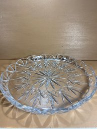 11.75' Cut Crystal Platter Serving Tray