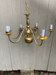 Solid Brass 6 Light Candlestick Chandelier